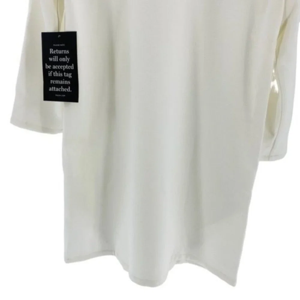 Tuckernuck White Stretch Crepe Avery Long Sleeve Shirt Mini Dress Size XXS - Picture 9 of 11